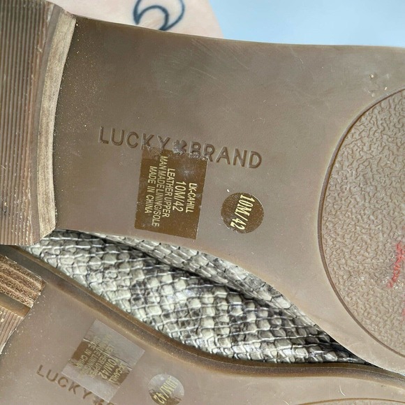 COPY - Lucky Brand Womens LK Cahill Leather Closed Toe Loafers Snakeprint Size … - Picture 8 of 10